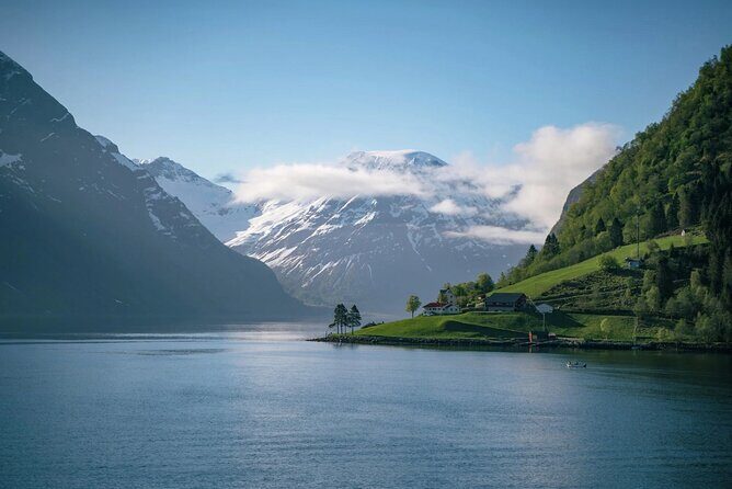 All About the Fjords in One Tour by Bus and Boat from Ålesund - Hellesylt and the Mid-Town Waterfall Moment
