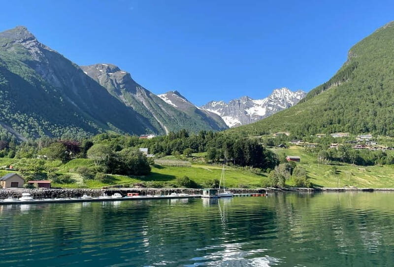 All About the Fjords, in one tour by bus & boat from Ålesund - Ljøen viewpoint: Panoramic fjord views with minimal walking