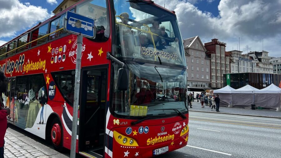Bergen: 24-Hour Hop-On, Hop-Off Bus Ticket GrayLine - Fløyen funicular station: where the city gets viewpoint energy