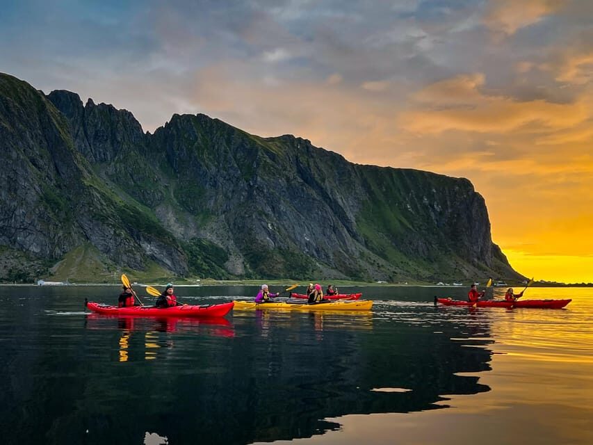 Eggum: Lofoten Islands Midnight Sun Kayak Tour - Midnight sun timing: what you’ll actually see as light changes