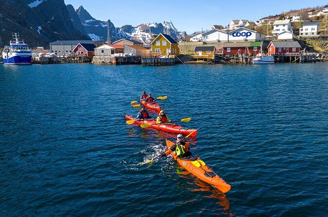 Explore Reinefjord by kayak (3 hours) - Reine Bay: viewing the village from the water side