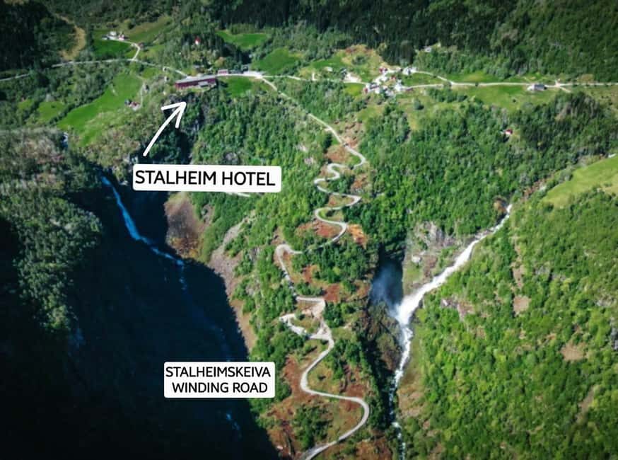 Flåm: Tvinde Waterfalls, Stalheimskleiva Hike & Gudvangen - Gudvangatunnel: the fast way into the fjord country