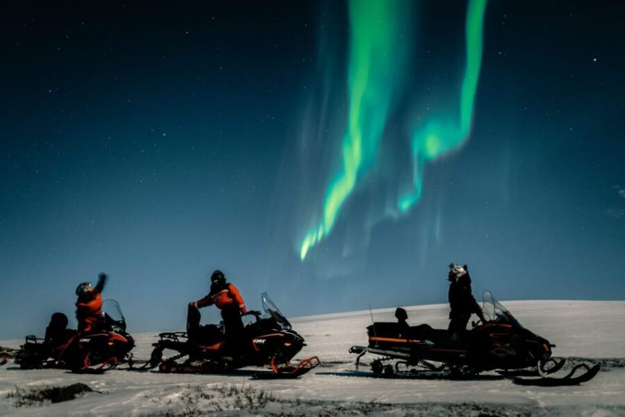 From Alta: Northern Lights Night Adventure By Snowmobile - From Alta city lights to the Finnmarksvidda dark sky