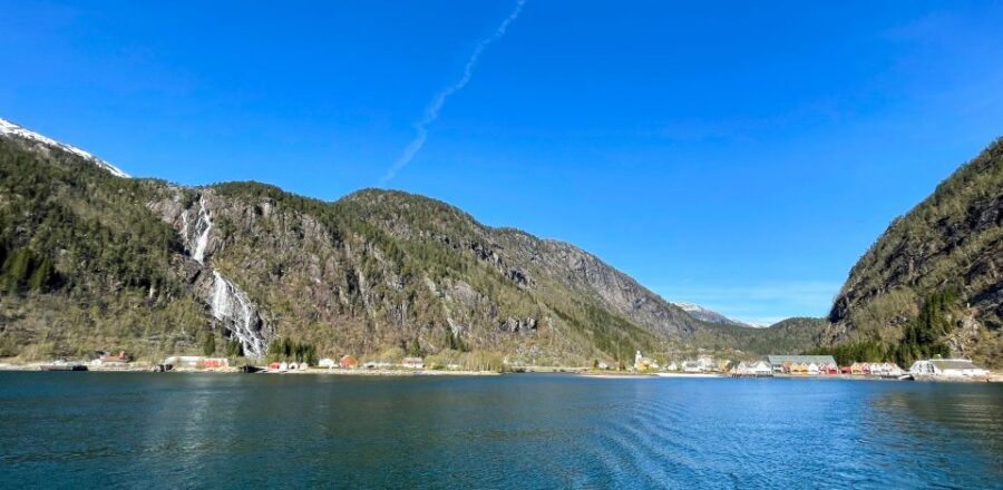 From Bergen: Modalen Private Fjord Cruise with Waterfalls - The Modalen waterfall stop: taste, shower, and maybe swim
