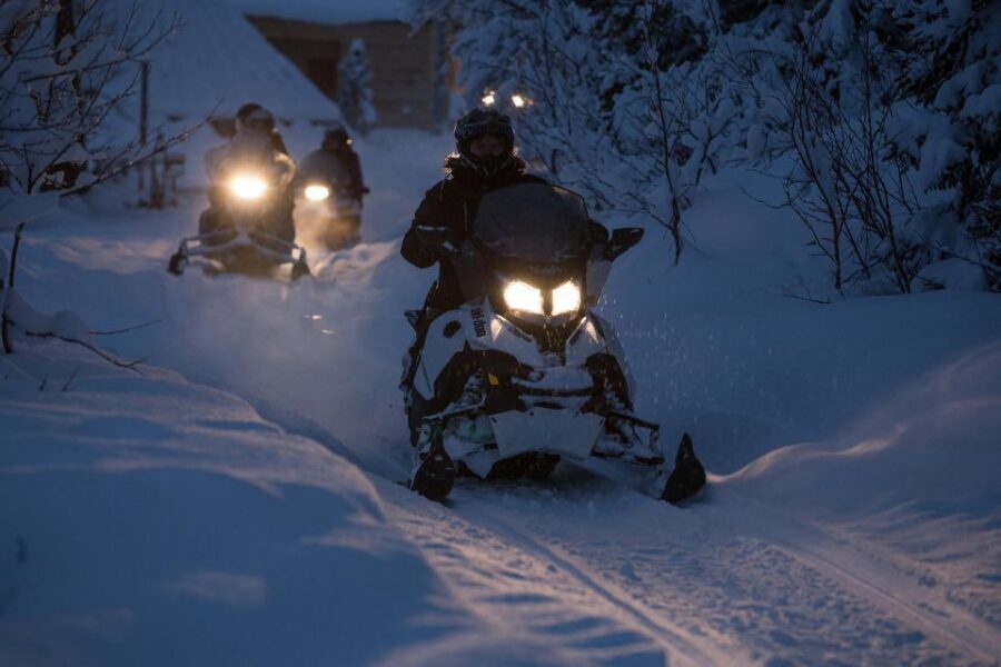 From Tromsø: Evening Snowmobiling Tour at Camp Tamok - Snowmobiling in Total Darkness: what the 1.5-hour ride feels like
