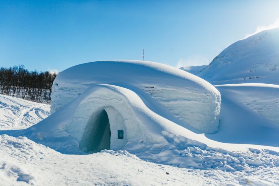 From Tromsø: Ice Domes Snow Park and Wilderness Experience - Camp Tamok outdoors: fire-making, survival skills, and the warm-center magic