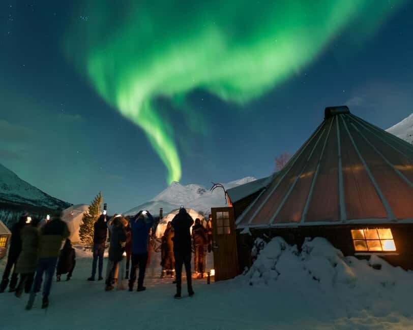 From Tromsø: Northern Lights Visit at Camp Tamok - Getting geared up: thermal suits, boots, mittens, and photo setup