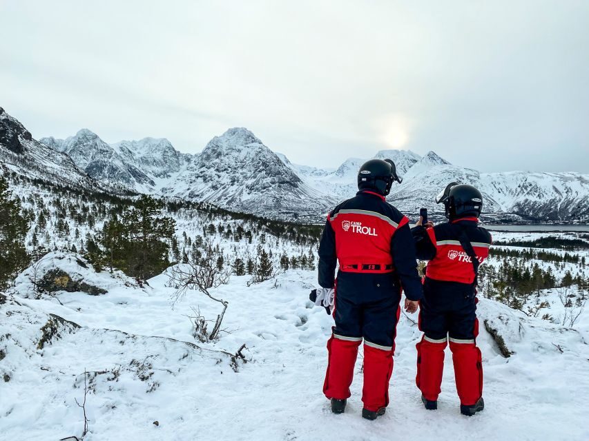 From Tromsø: Snowmobile Safari in the Lyngen Alps - Camp Troll Setup: Warm Gear and a Safety Demo That Actually Helps