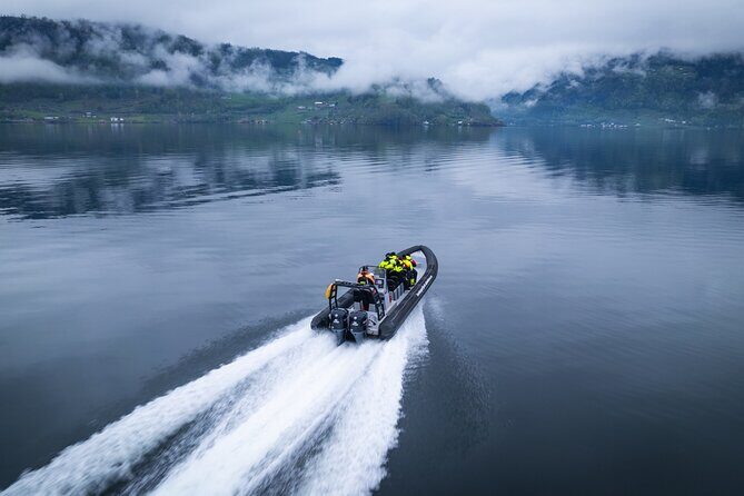 Fyksesund majestic RIB Adventure from Øystese - Waterfalls, Tight Curves, and Fresh Fjord Water on Demand