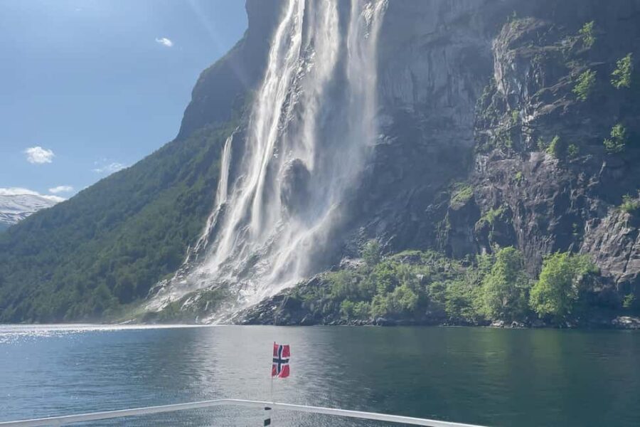 Geiranger Fjord Tour from Geiranger (with stop in Hellesylt) - Entering Geiranger Fjord by catamaran: the view that does the talking