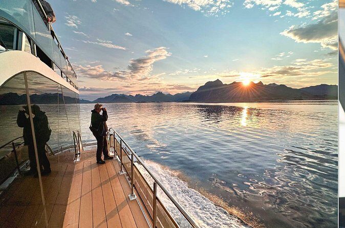 Guided Summer Arctic Light Cruise from Tromsø - The tiny remote island church and turquoise water pause