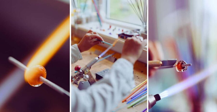 Kabelvåg: Glass Jewelry Workshop - Meeting at the Lofoten Glass Gallery and Getting Set Up Right