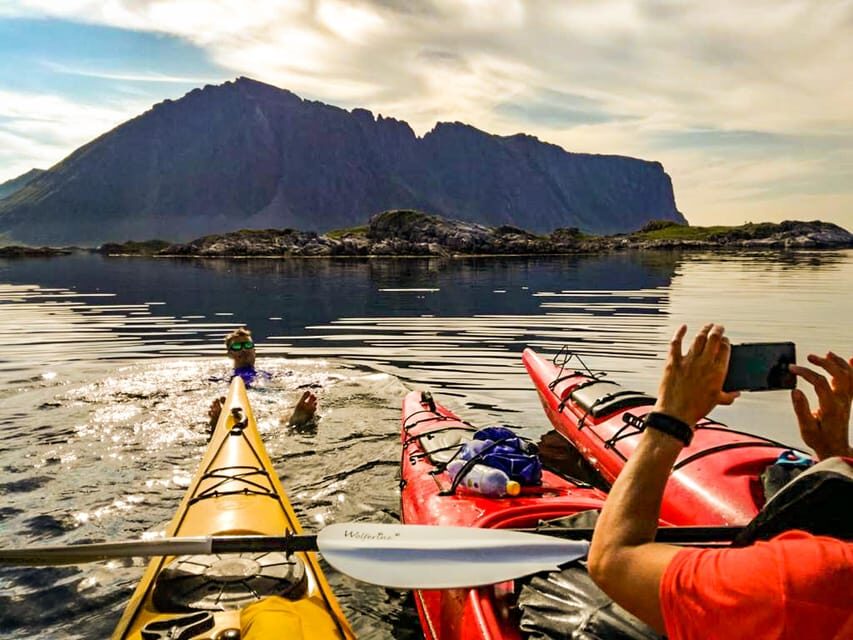 Lofoten: Full Day Combo tour, (kayaking and rappelling) - Lunch at the Secret Landing Spot: Fire, Snacks, and a Break That Matters