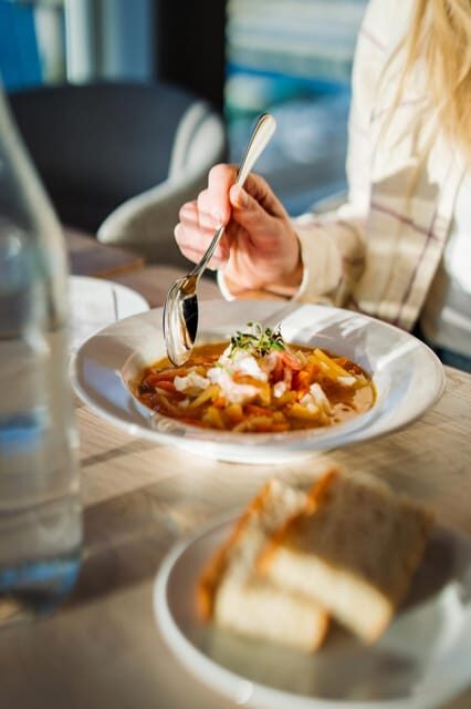 Lyngen: Snowmobile Safari with Lunch in seaside Restaurant - Lunch at Bøteriet: homemade soup that actually makes the cold easier