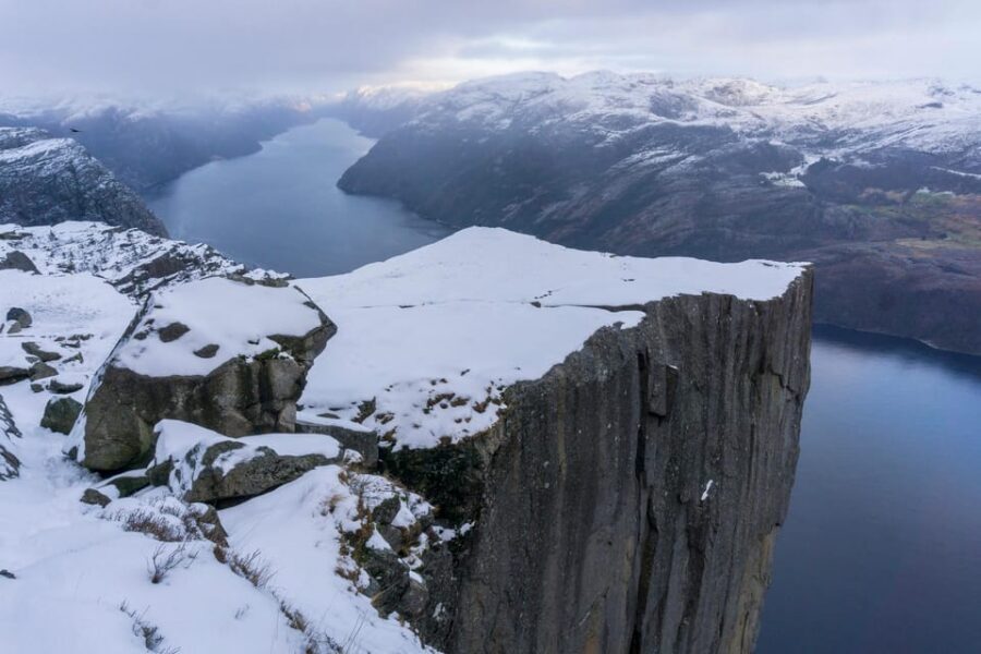 Lysefjorden cruise & Preikestolen guided hike - winter - The Guide Factor: Small Group of 8, Calm Safety, and Better Photos
