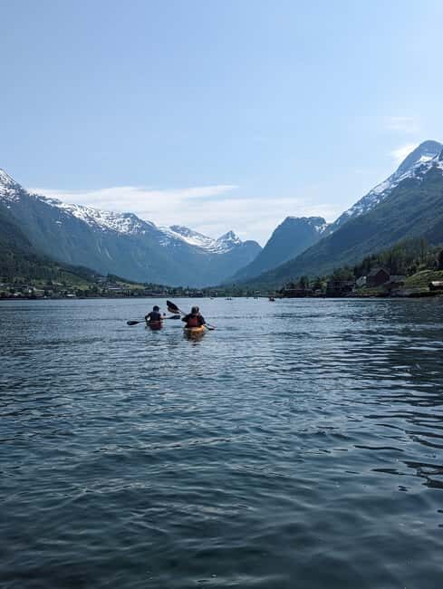 Olden: Fjord Kayaking + Drysuit & Safety Boat - 15-minute safety briefing: the part that makes the paddling easier
