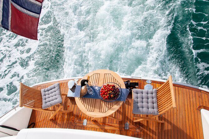 Private evening or afternoon cruise in Bergen - Stop 1: Bergen from the sea, with Bryggen and the seven-mountain backdrop