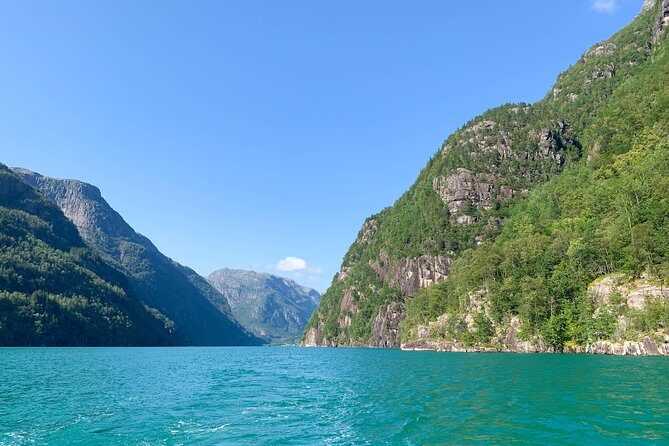 Private Fjord and waterfalls cruise to Modal- Mostraumen - Out on the Osterfjord: Passing Nordhordland Bridge and Watching the Coast Change