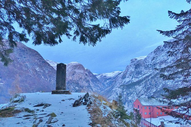 PRIVATE GUIDED TOUR: Norway's Highlights – Viking Special, 11-12 hours – WINTER - Voss and the early heritage hits: Vangskyrkja and Olaf’s cross