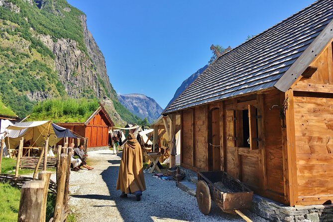 PRIVATE GUIDED TOUR: World Heritage Fjord Landscape – Viking Special – from Flåm - Njardarheimr Viking Village: hands-on culture with two ways to do it