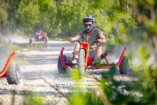 Racing Mountain Cart in Dagali near Geilo, Norway - Safety gear and speed control that make it feel doable