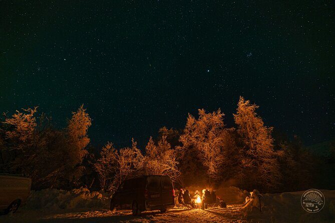 Small Group Van Journey in Search of the Northern Lights - Campfire warmth, locally made food, and keeping morale up