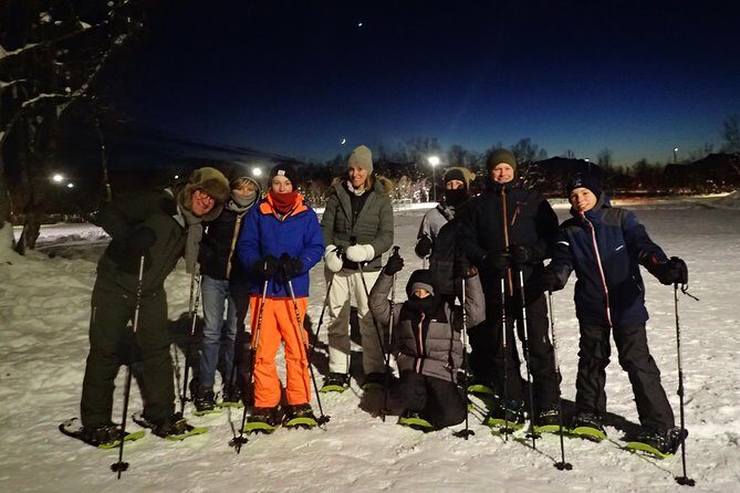 Snowshoe trip with a campfire in Tromso - Start Point in Tromsø: 2:30 pm, Small Group, and Warm-gear Reality