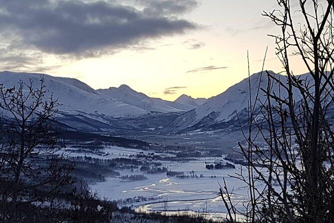 Snowshoeing With A View - From the Summit: Lyngen Alps, Ullsfjorden, Lakselvdalen
