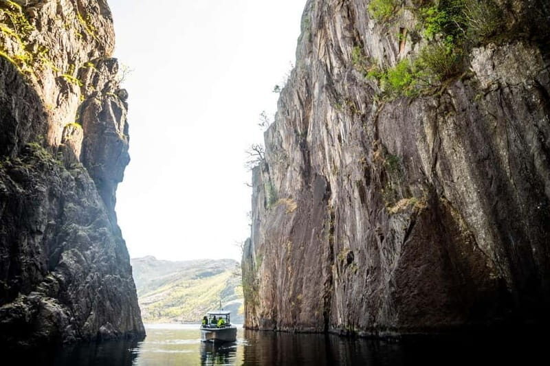 Stavanger: Guided Lysefjord Cruise to Pulpit Rock - Hengjanefossen and the waterfall spray you can feel