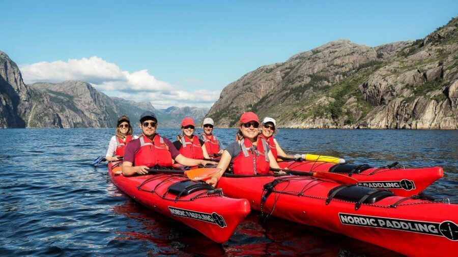 Stavanger: Lysefjord Kayak Safari (Waterfalls & Pulpit Rock) - Lunch in a secluded fjord spot with a view of Pulpit Rock