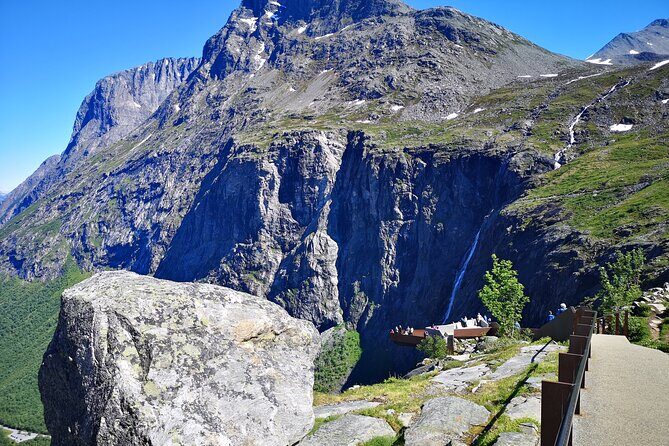 Trollstigen 100% Highlights Fjord to Troll 10 stops 16 seats max - Stop 4: Liabygda Church and the fjord split toward Tafjord and Geiranger