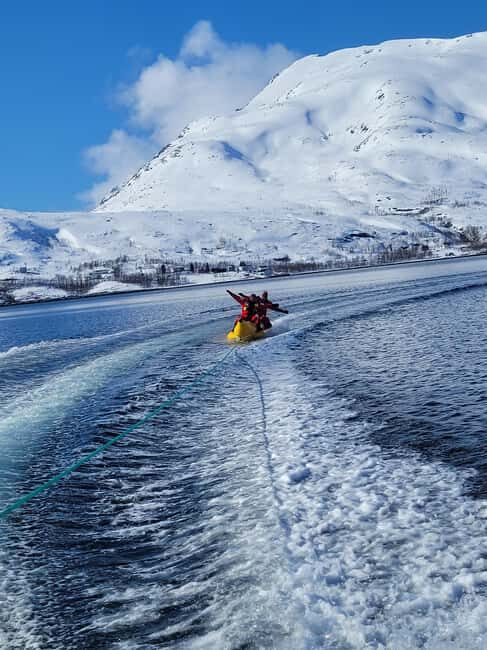Tromsø: Banana Tube Ride with Arctic Floating - Getting Set Up: Kaigata 4, the Van Transfer, and Magic Ice Bar