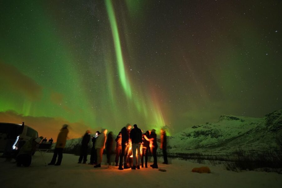 Tromsø: Chase Aurora in Minibus and Free Aurora Portrait - The chase part: what happens when clouds and weather fight back
