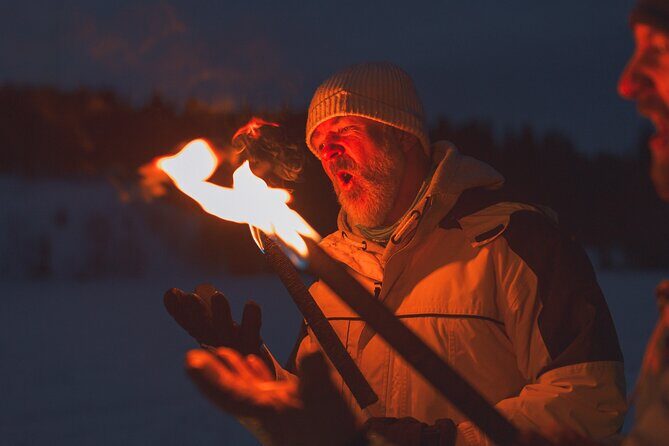 Winter Forest Walk and Campfire by Torchlight in Oslo - Frognerseteren to Oslomarka: the snow-walk portion
